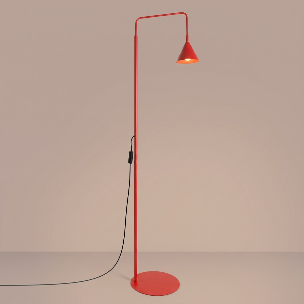 Lampadaire Rouge E14 1 Nox rouge, EDEN
