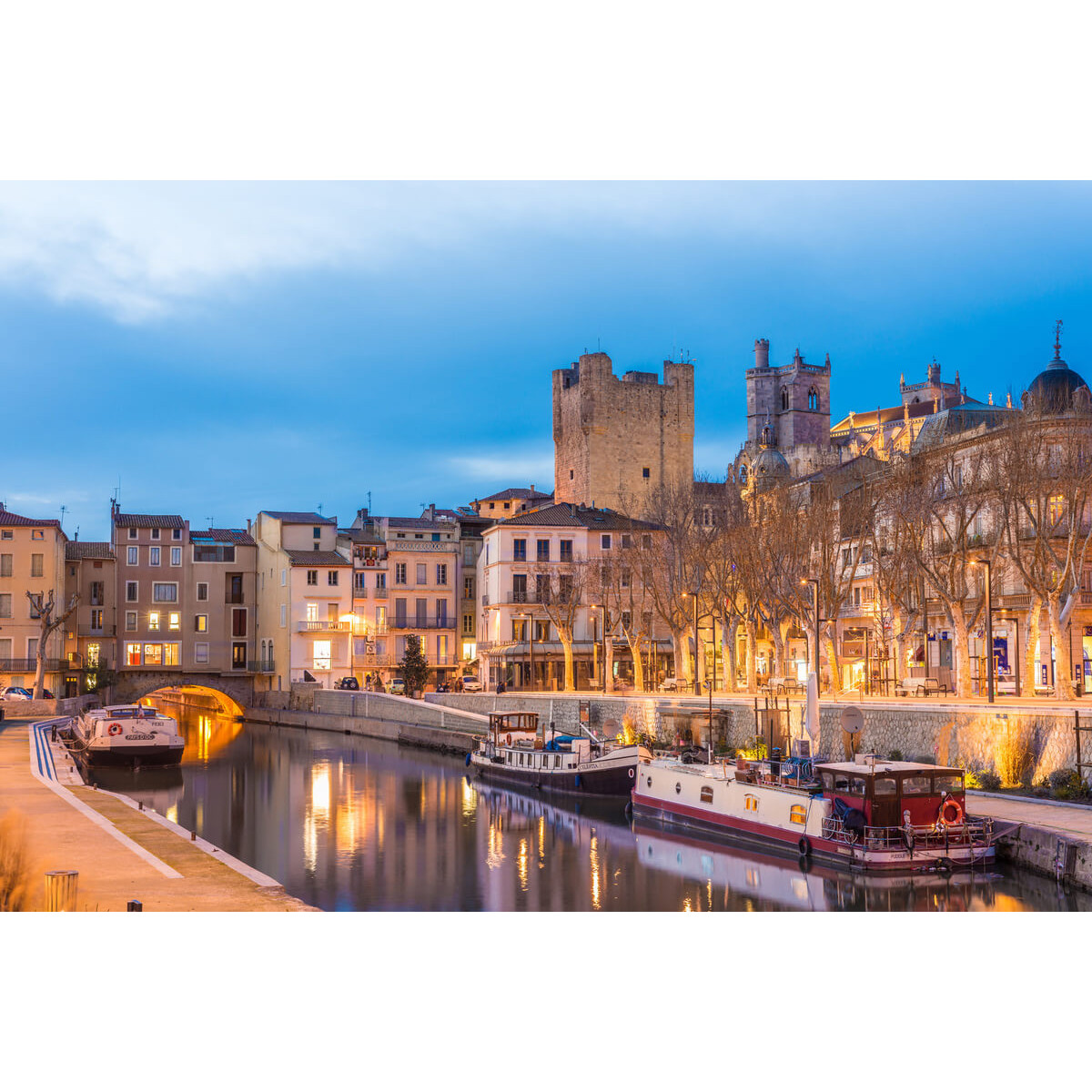 Tableau Mural Narbonne De Nuit CONTEMPORAIN URBAIN tableaux sur toile-multicolore, CEANOTHE