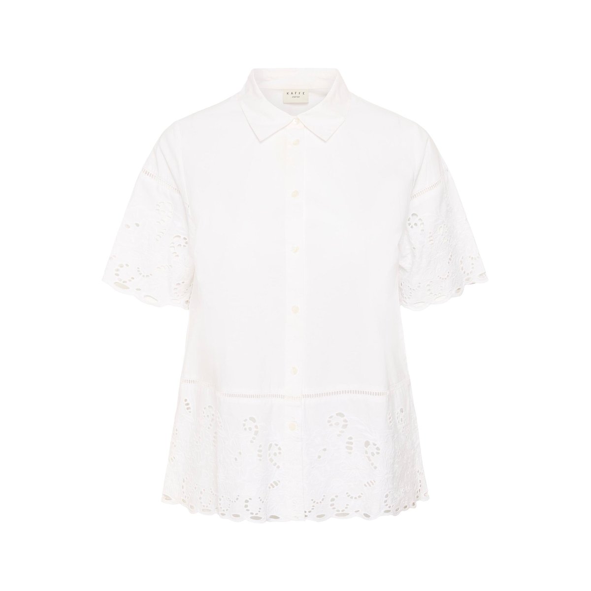 Chemise à manches courtes blanc chalk, KAFFE CURVE