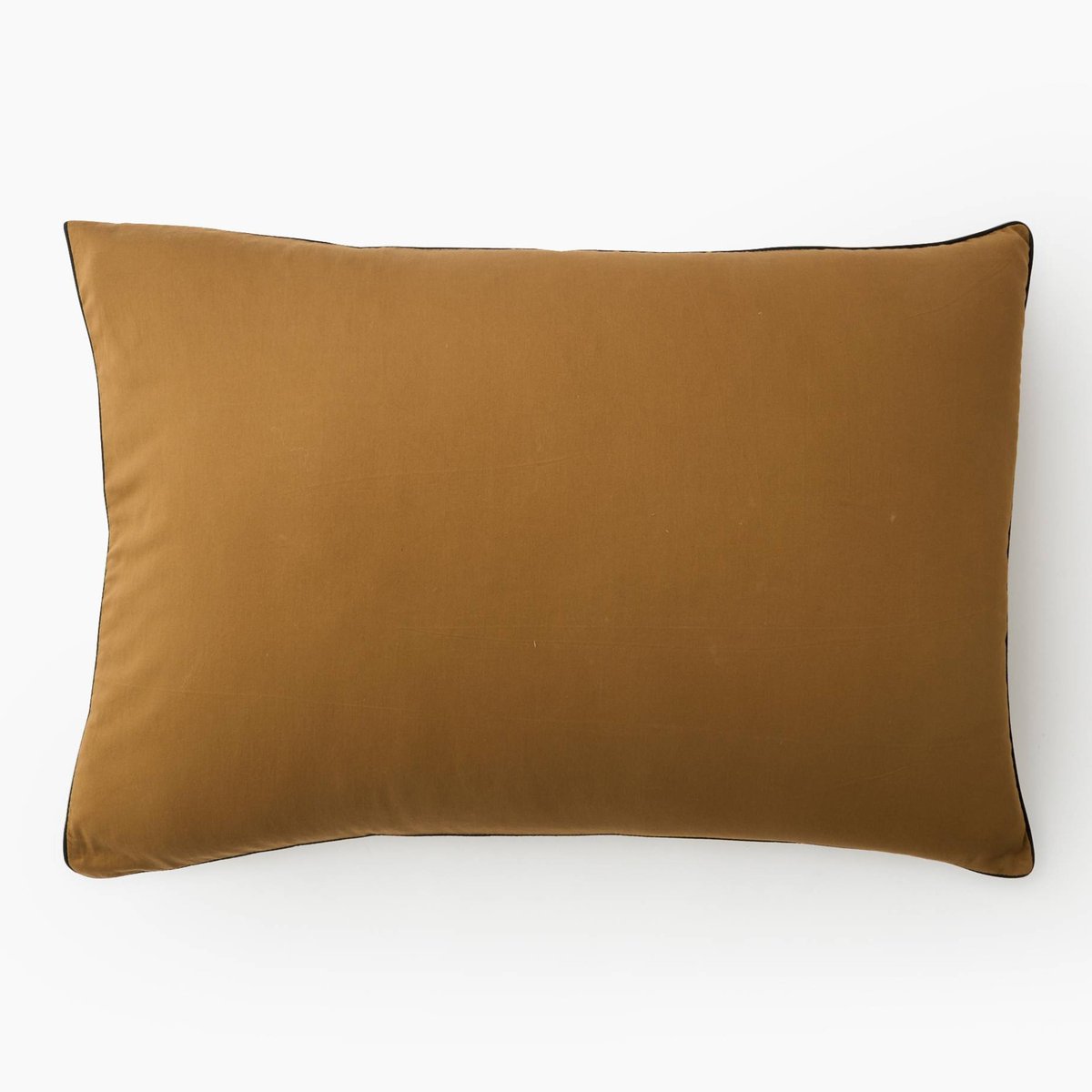 Taie d'oreiller rectangulaire 50x70 cm, en satin de coton GOTS noisetier, MONOPRIX