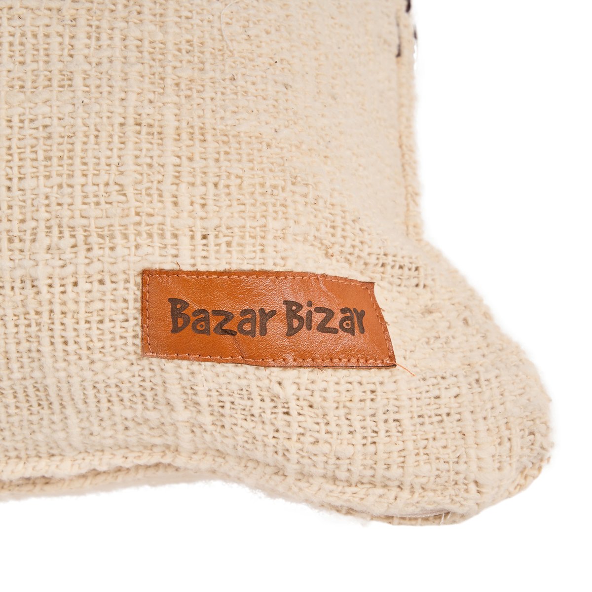 Housse de coussin en coton STONEPATH crème naturelle, BAZAR BIZAR