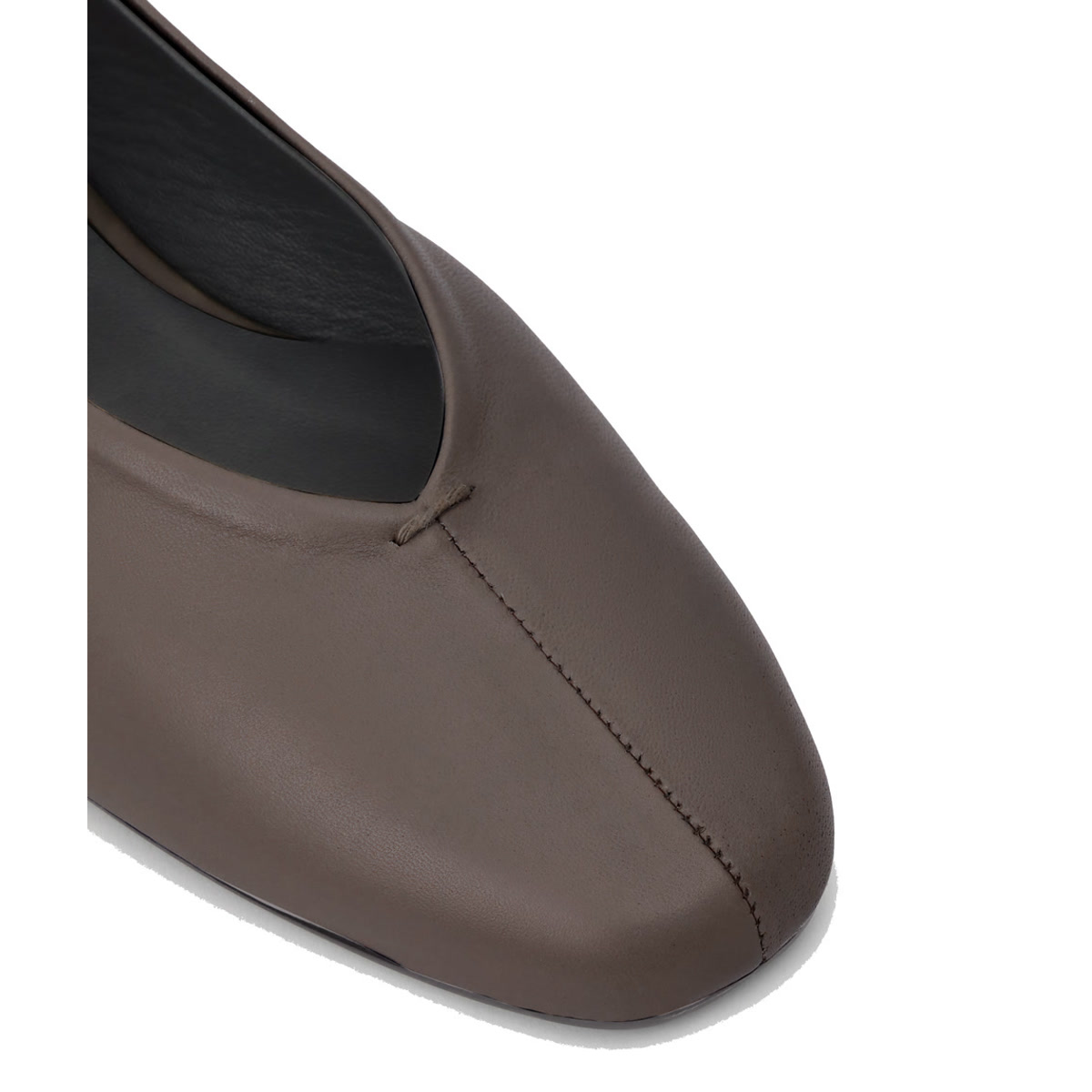 Ballerines slingback à liens à nouer en cuir SYBIL café, CASTANER