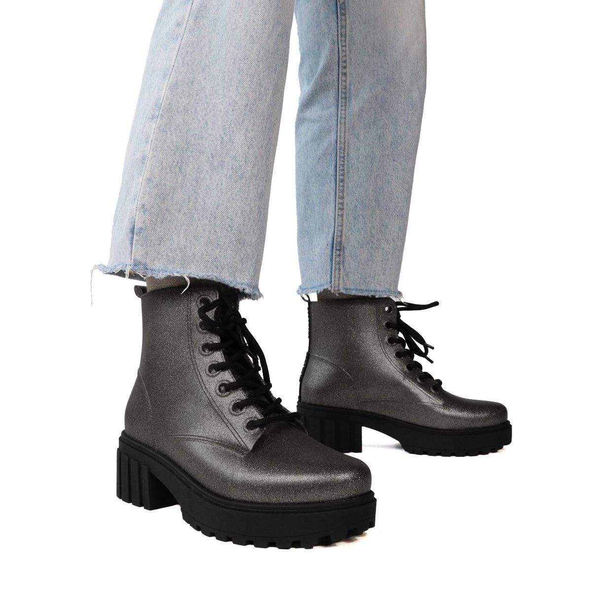 Bottines à paillette Femme CHAMEGO GLITTER noir, CACATOES
