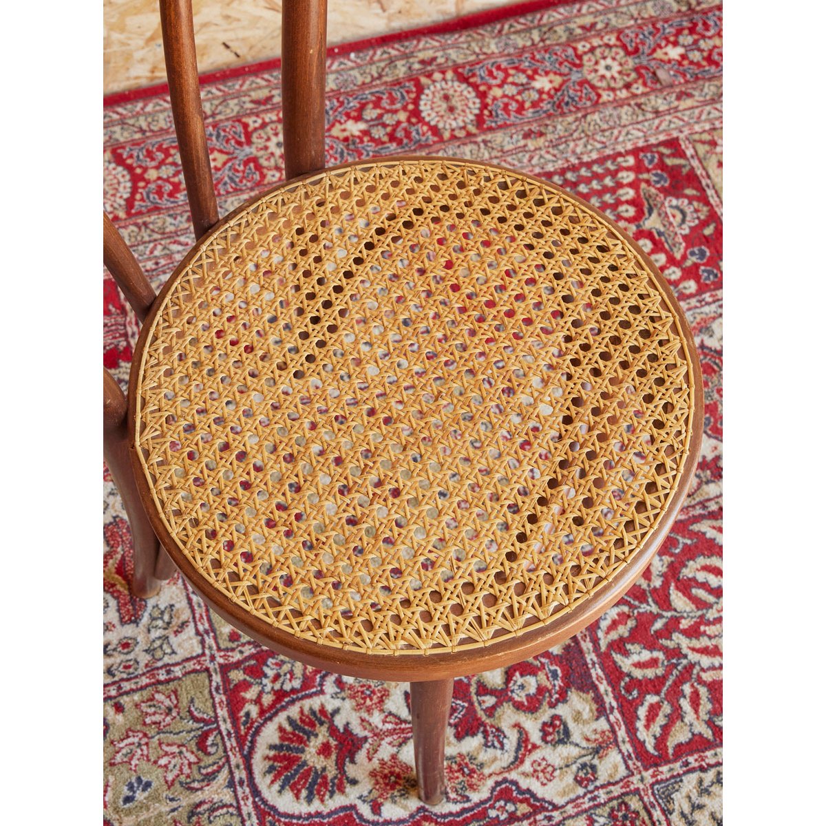 Lot de 4 chaises bistrot Claude N°1263 - Bon état bois foncé, DEBONGOUT