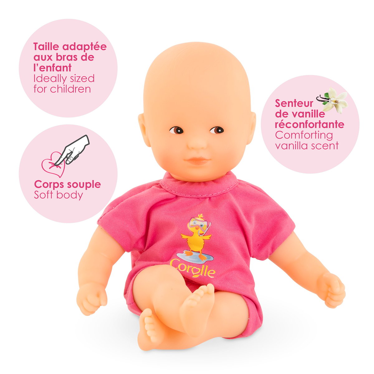 Poupon Mini Bain Rose couleur unique, COROLLE