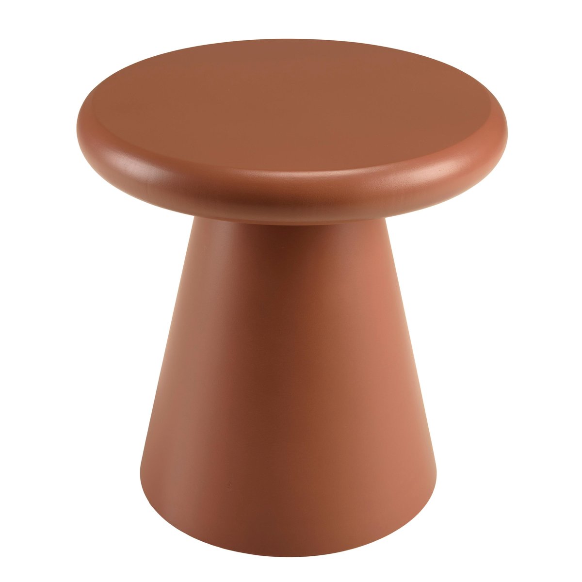 Table d'appoint ronde en bois peint terracotta D40cm CASTILLE terracotta, PIER IMPORT