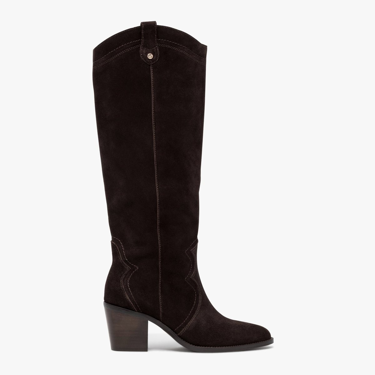 Botte À Talon en cuir MAELIS marron chocolat, BOCAGE