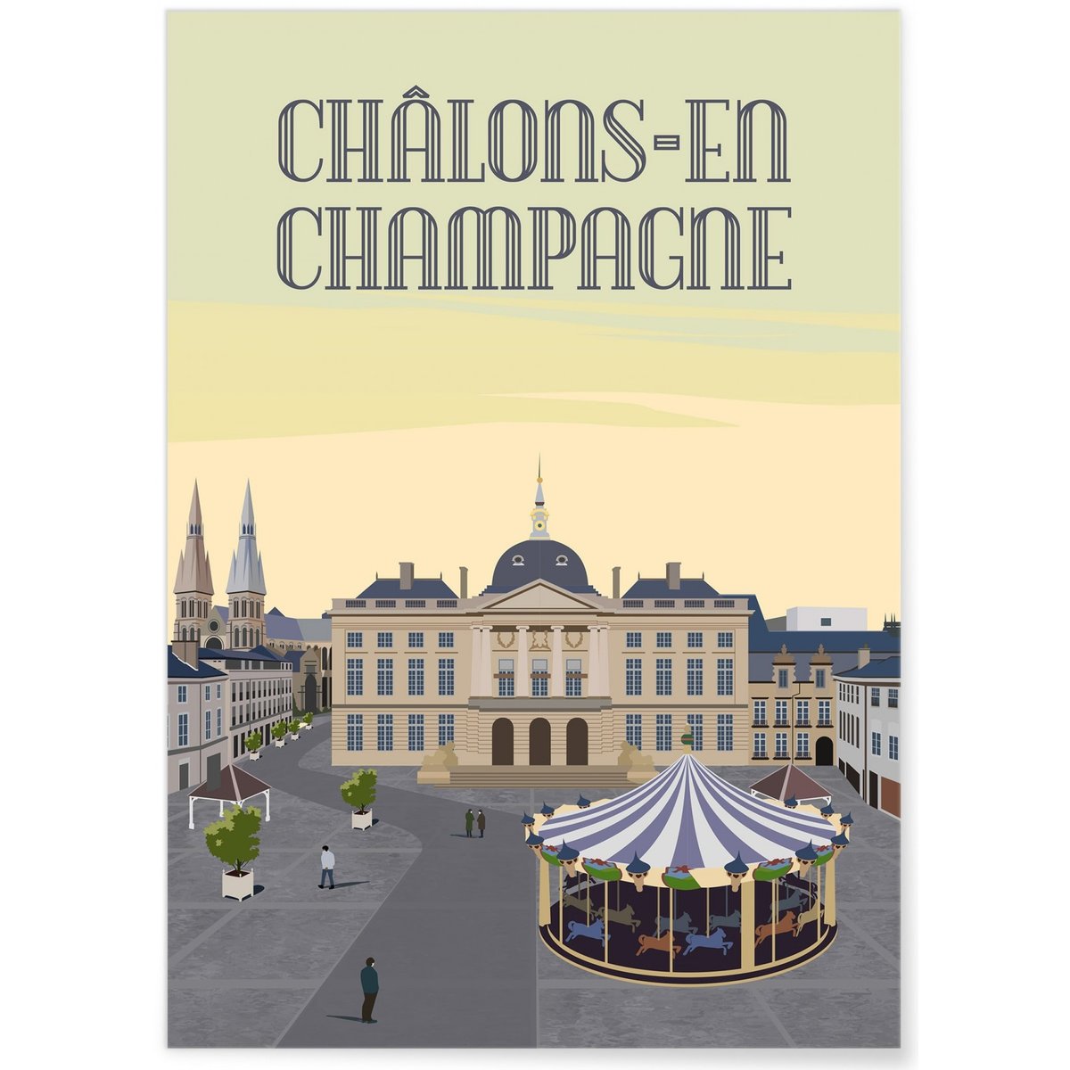 Affiche ville Châlons-en-Champagne blanc, L'AFFICHERIE