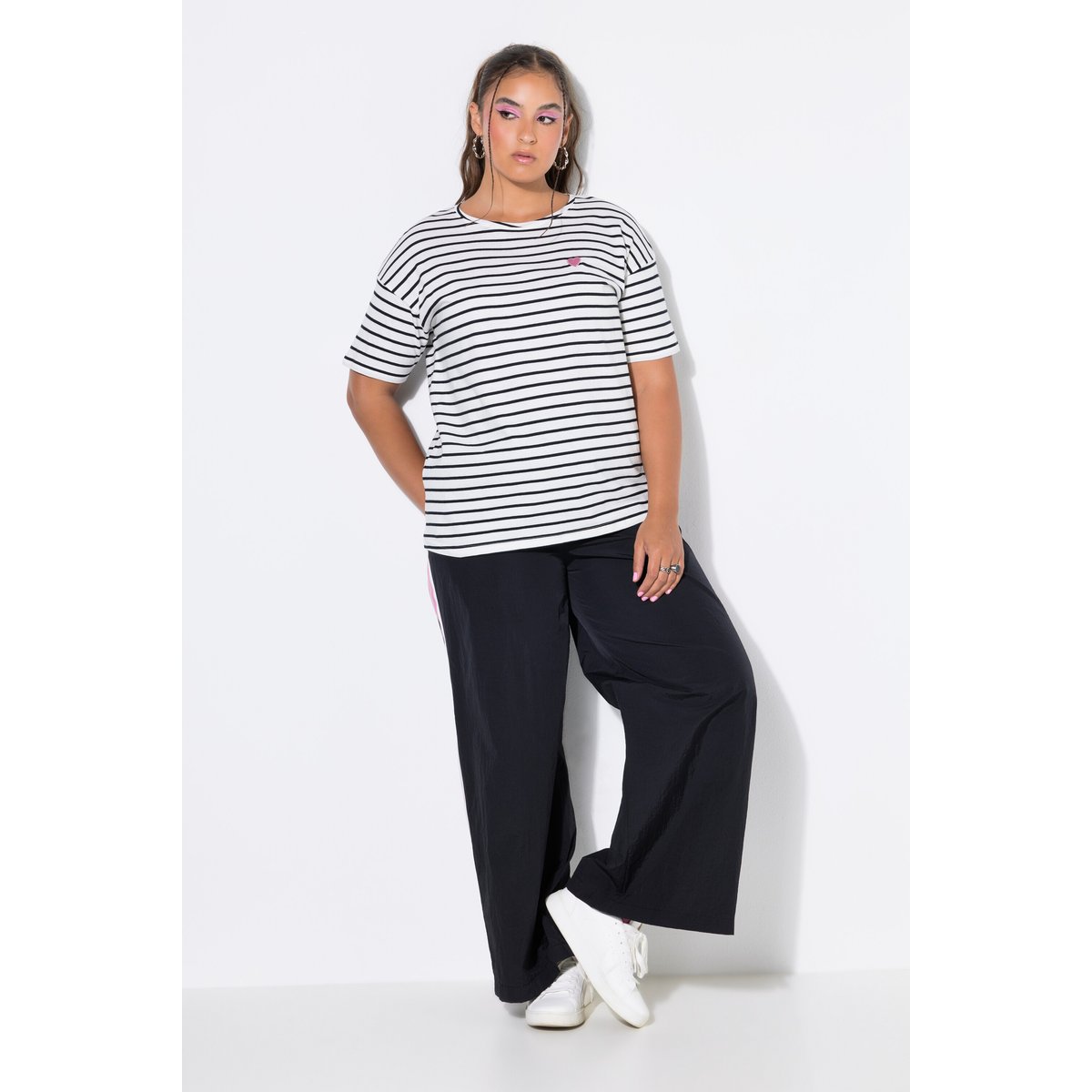 T-shirt à rayures, coupe oversize blanc cassé, STUDIO UNTOLD