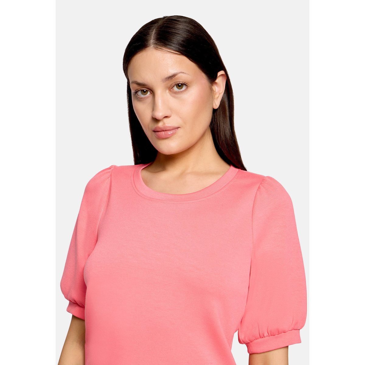 T-shirt à encolure ronde peach lime, VERA MONT