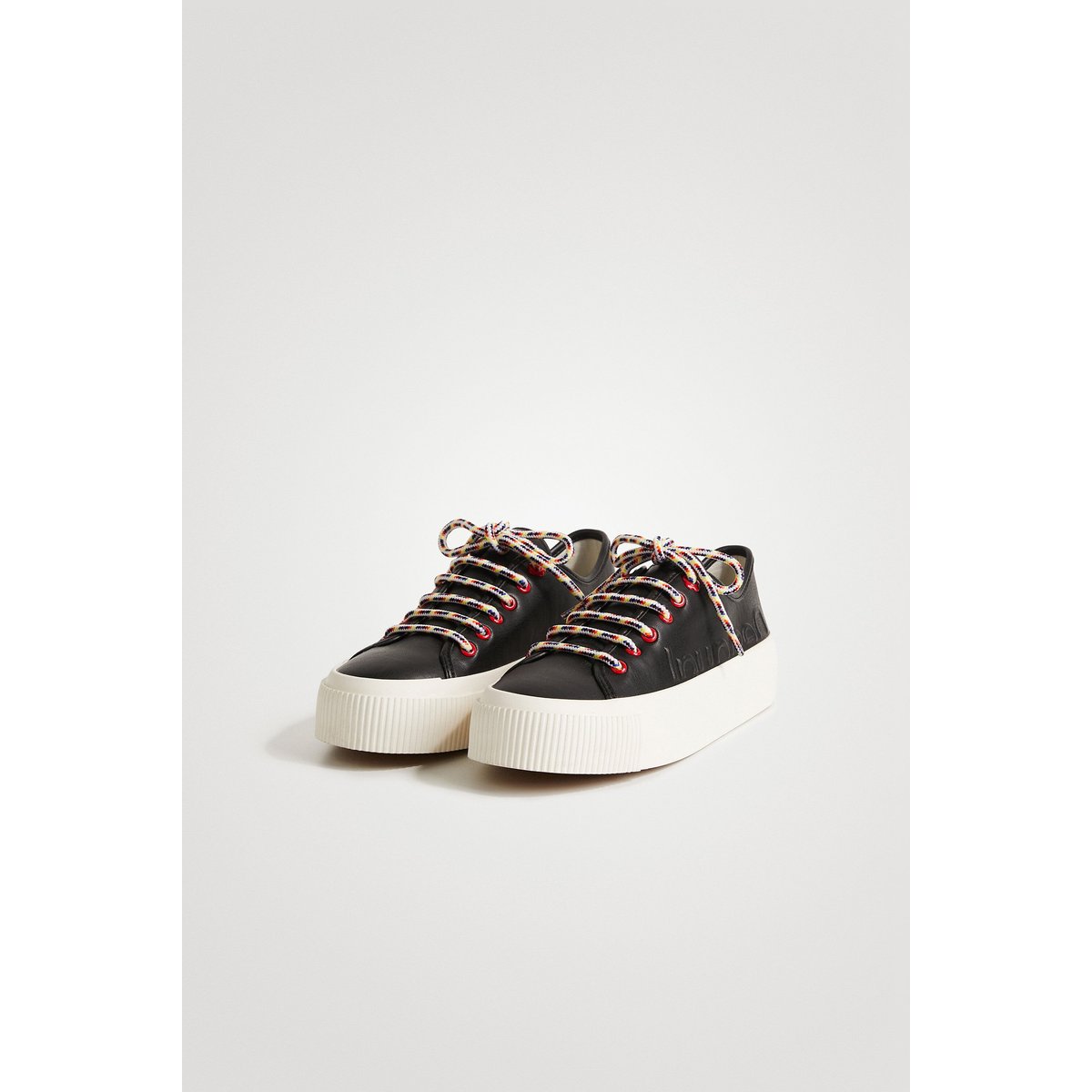 Baskets Plateforme Écrues noir, DESIGUAL