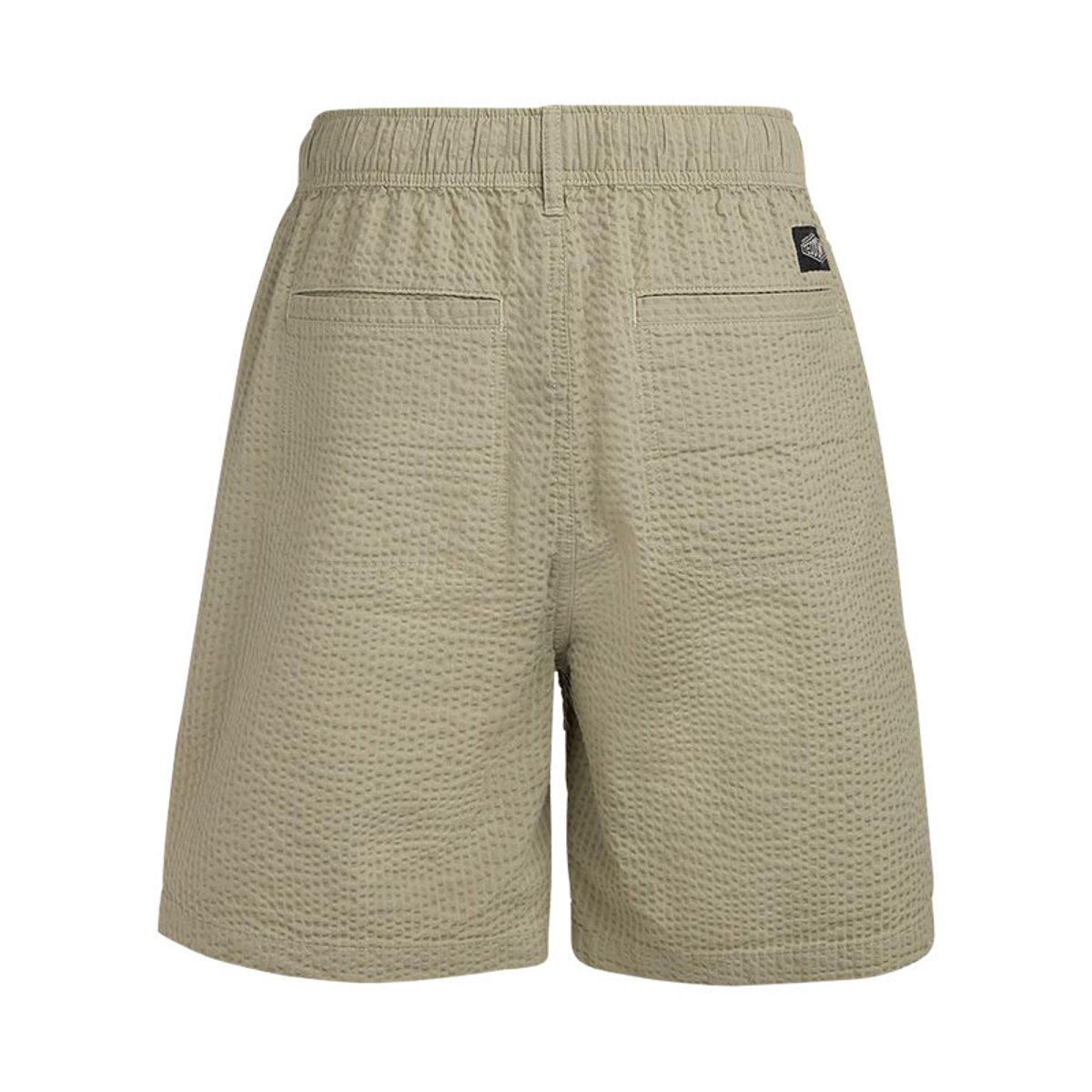 Short en coton kaki à coupe droite pourvu d'une taille élastiquée vert, TEDDY SMITH