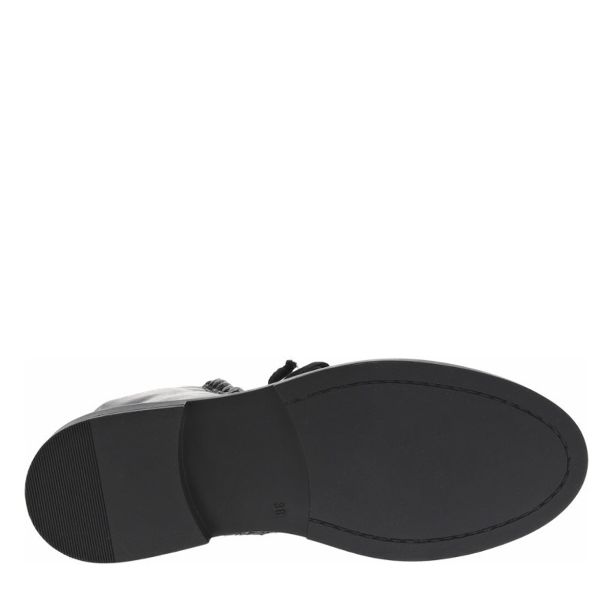 Boots en cuir à lacets, bijou noires, MJUS