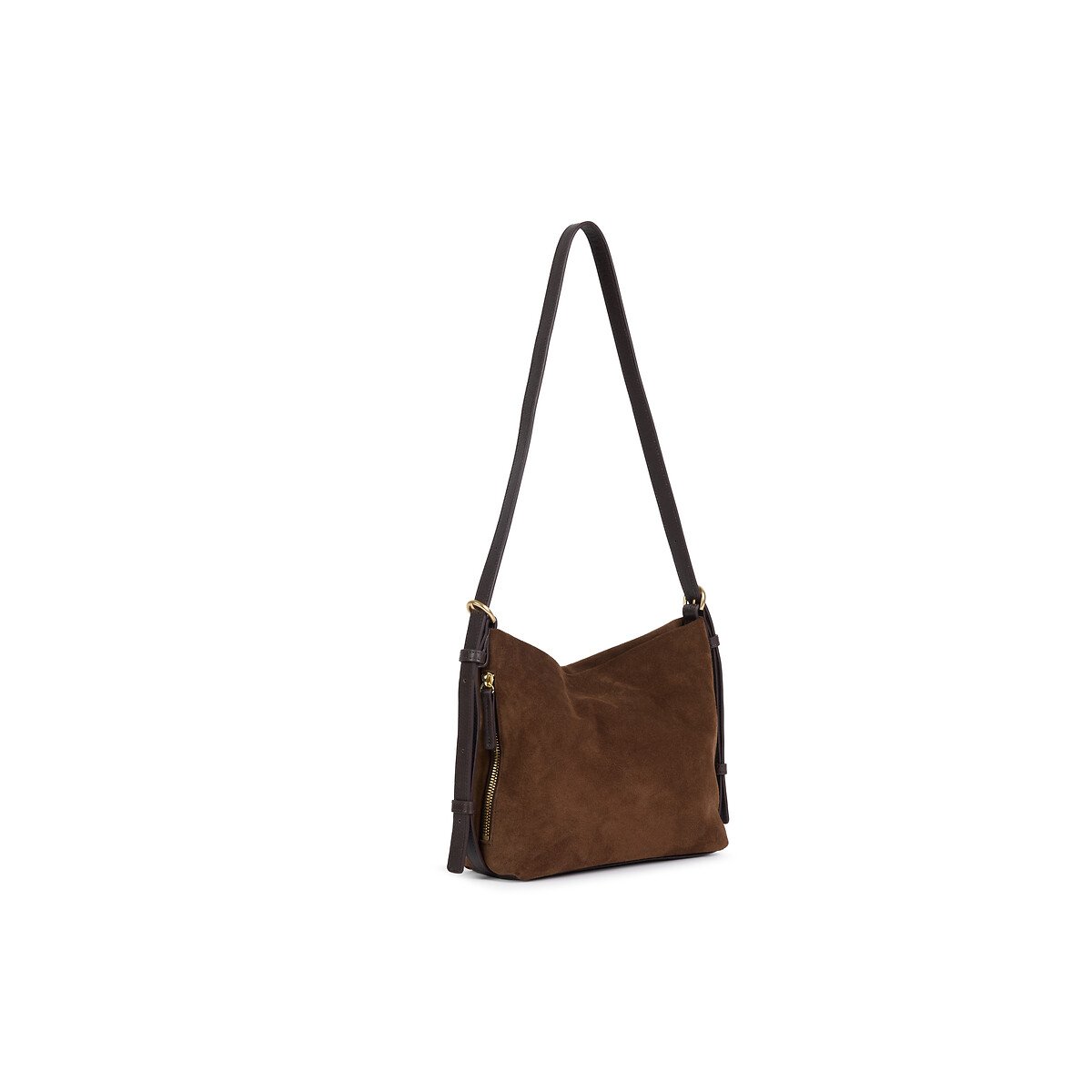 Mini Moreen Suede Shoulder Bag ebony, NAT & NIN