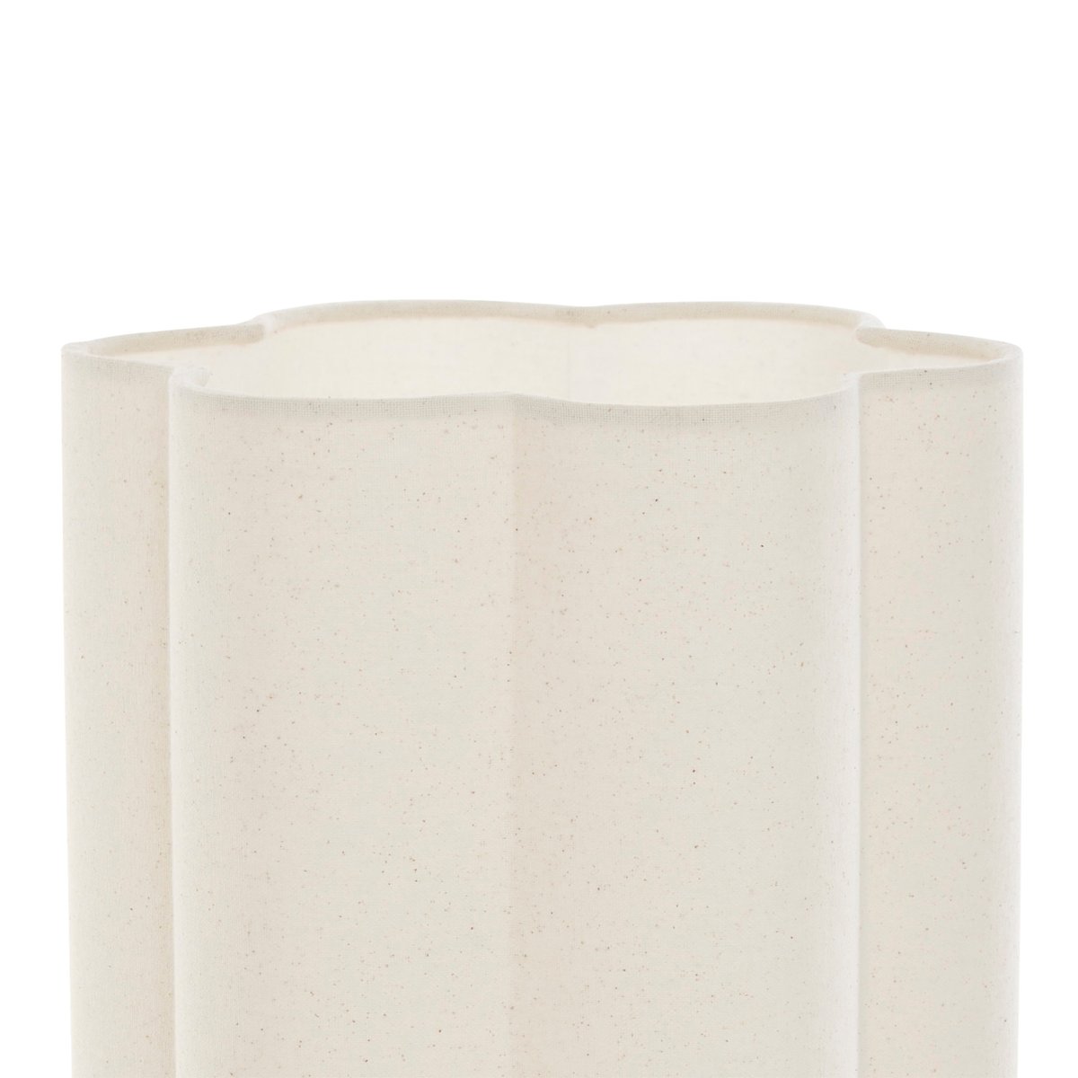 Lampadaire en tissu forme fleur BLANCA beige lin, ATMOSPHERA