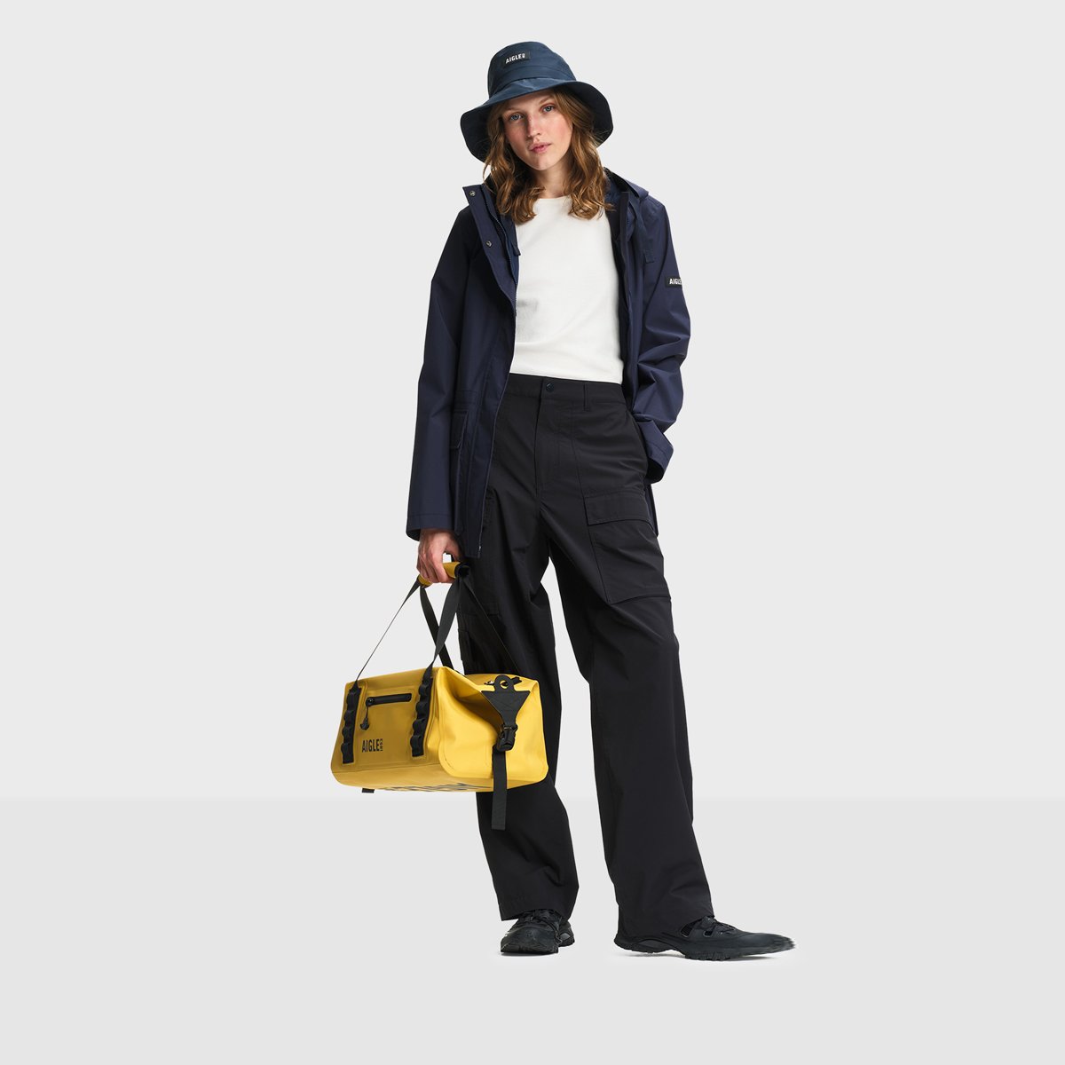 Parka courte imperméable MTD bleu marine, AIGLE
