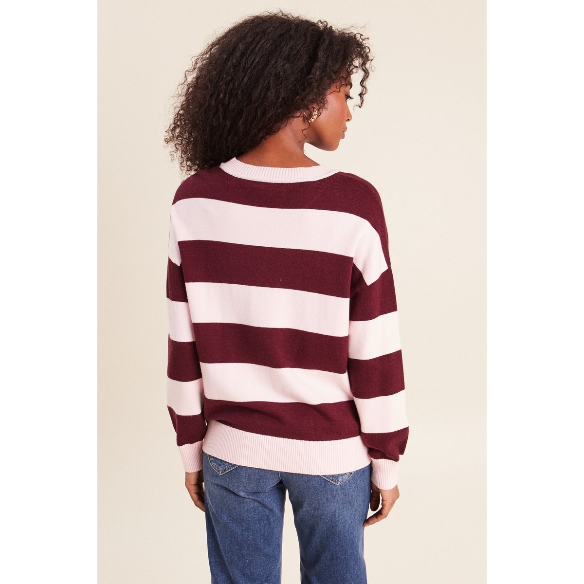 Pull col rond bordeaux, BREAL