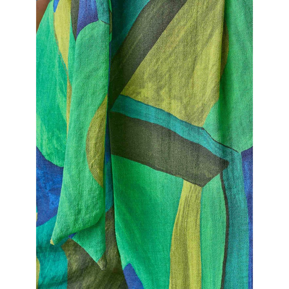 Pantalon large et fluide imprimé vert, DAXON