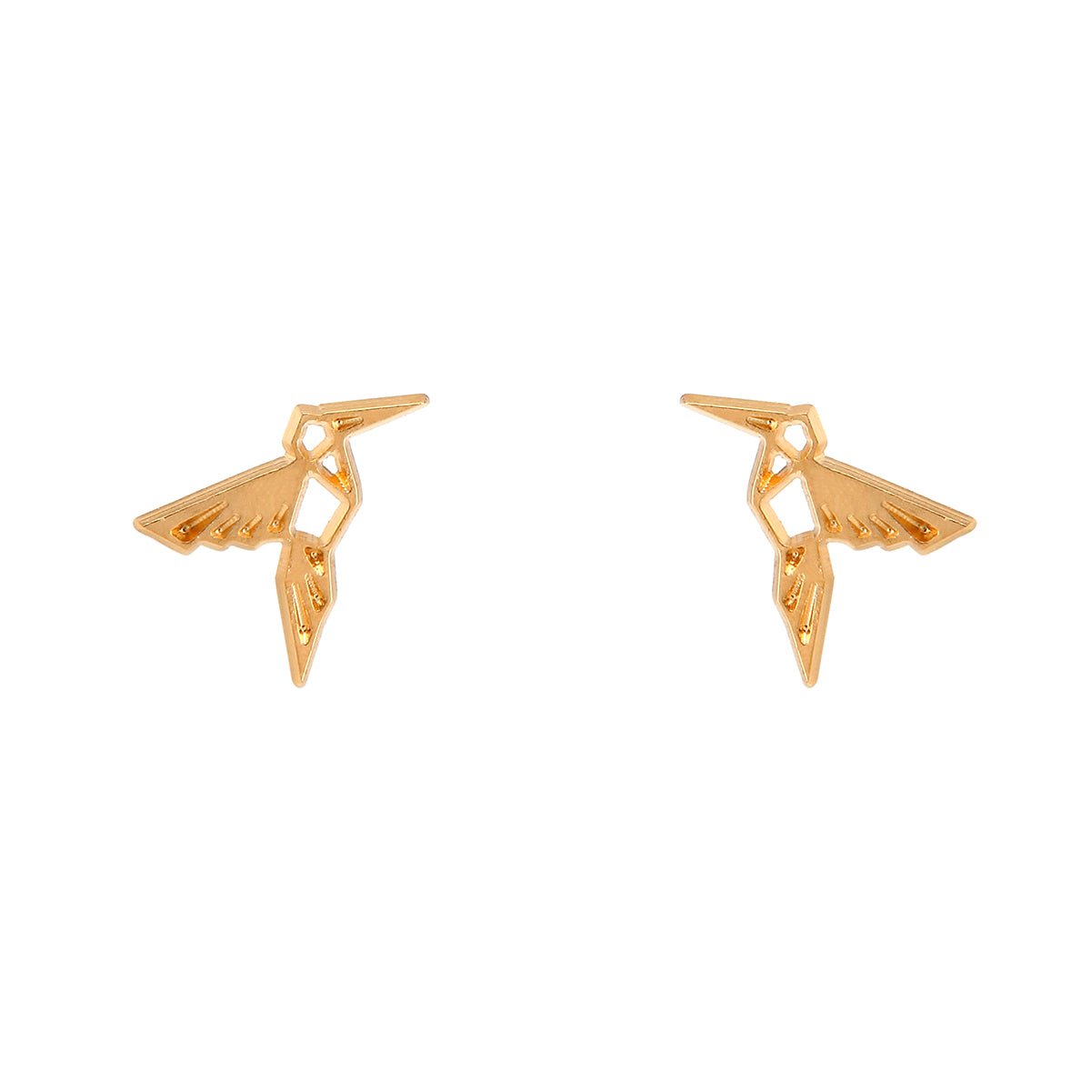 Boucles d'oreilles doré - mini colibri doré, CAROLINE NAJMAN