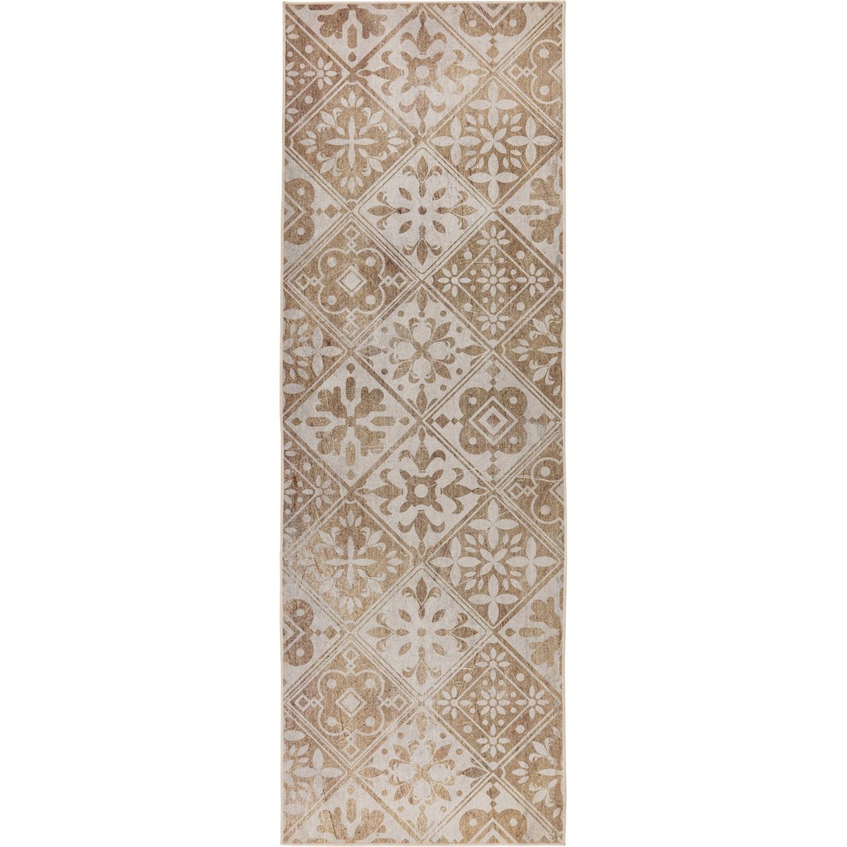Tapis rectangulaire à motifs beige sable motifs écru et taupe, ARTE ESPINA