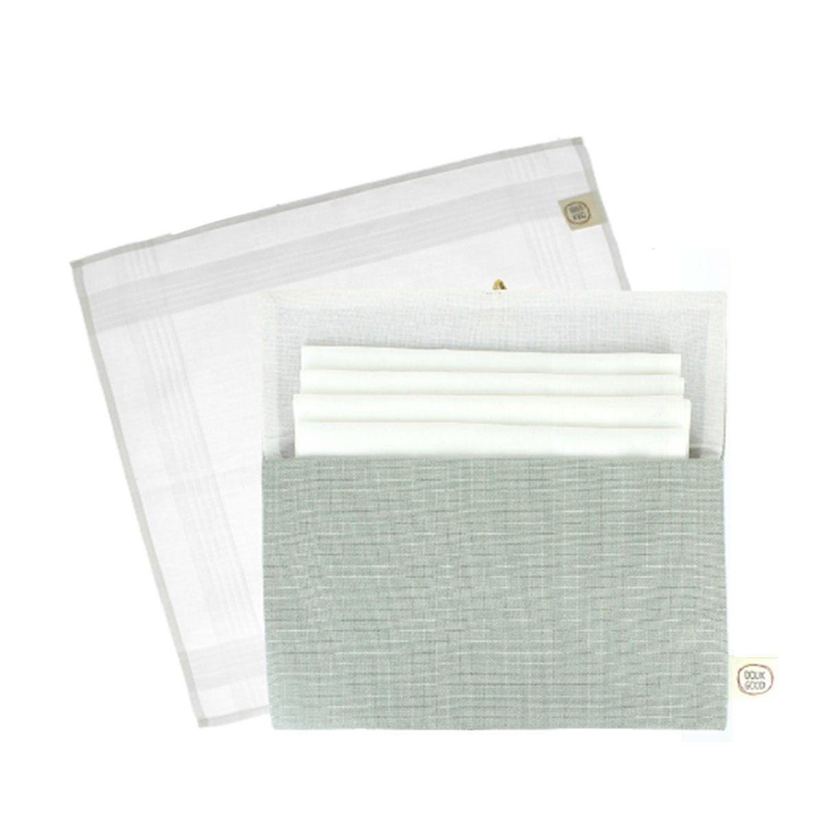 Pochette De 4 Mouchoirs Bio Collection couleur unique, DOUX GOOD