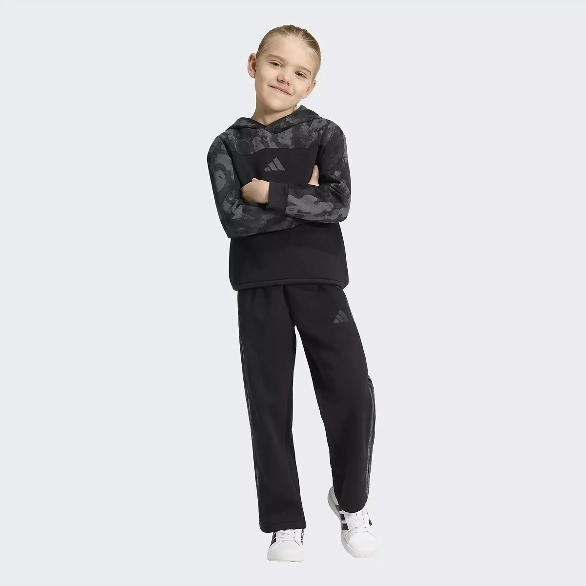 Fleece-Set für Kinder schwarz, ADIDAS SPORTSWEAR