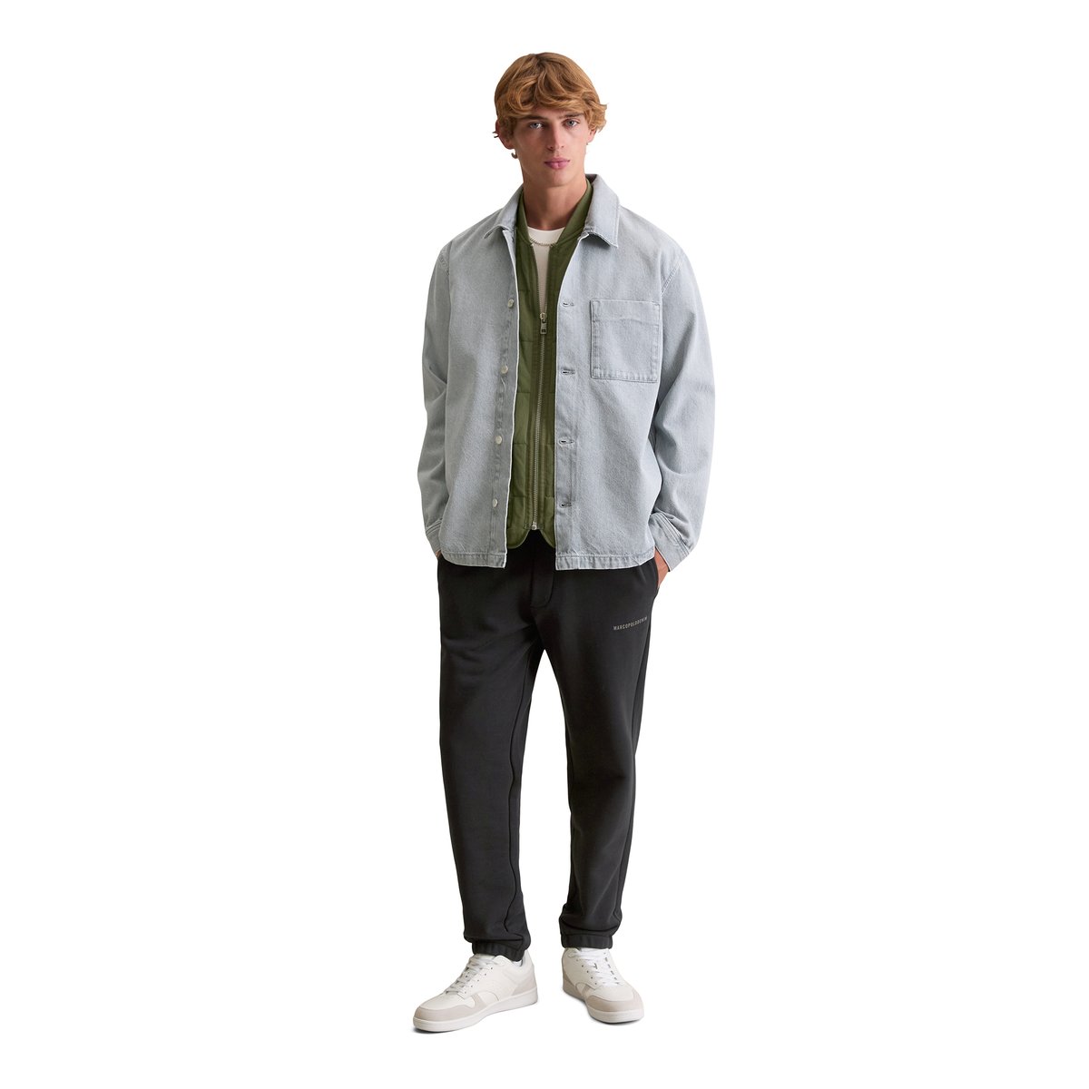 Survêtement en denim en coton gris clair, MARC O’POLO DENIM