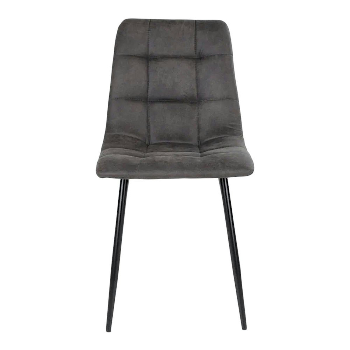 Ensemble table et chaises grises microfibre (lot de 7 pièces) SAVONE bois naturel, PIER IMPORT