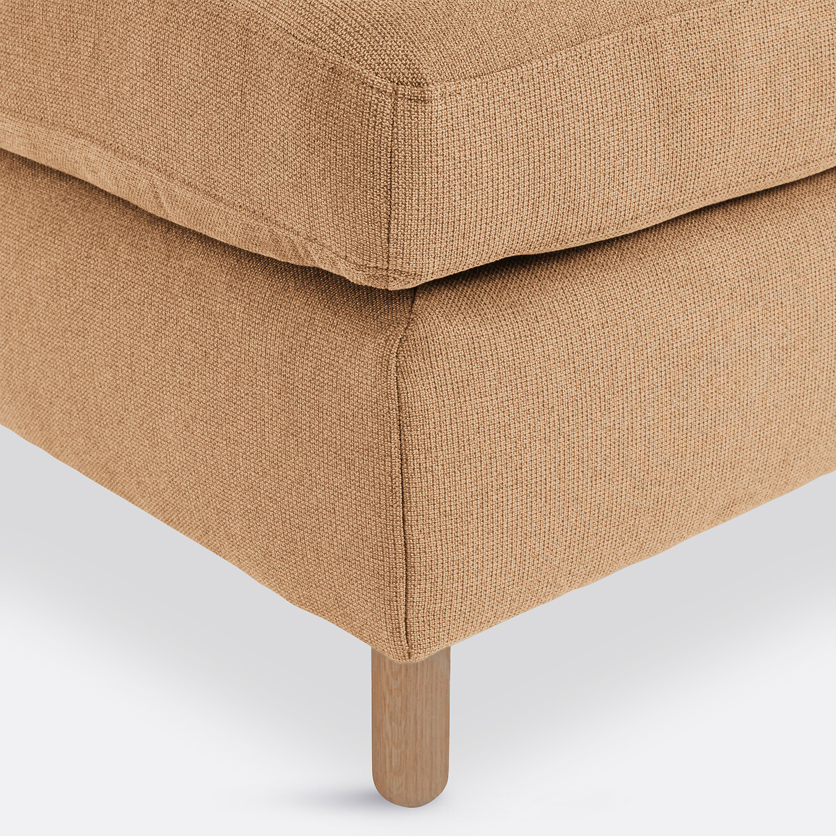 Pouf polyester, Loméo miel, LA REDOUTE INTERIEURS