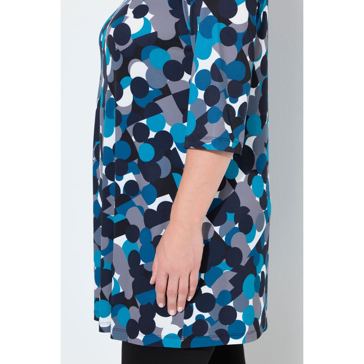 T-shirt long noir, ULLA POPKEN