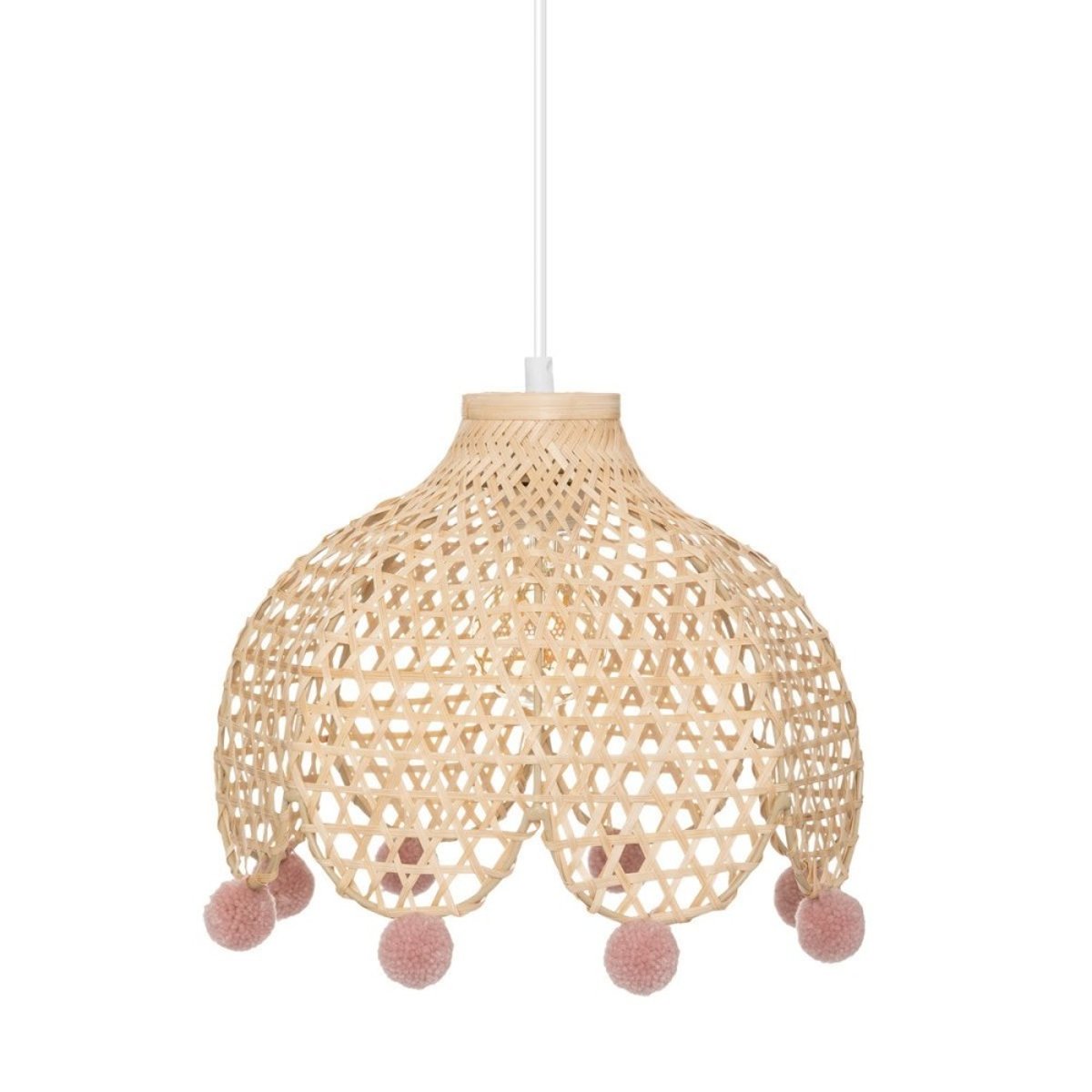 Suspension bambou campagne D28 beige, ATMOSPHERA