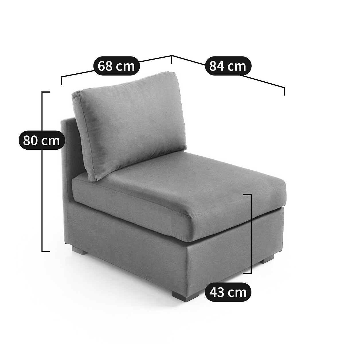 Chauffeuse, confort supérieur, chiné, Robin naturel, SO'HOME