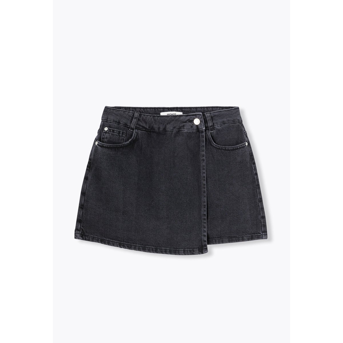 Mini jupe-short en jean noir, PROMOD