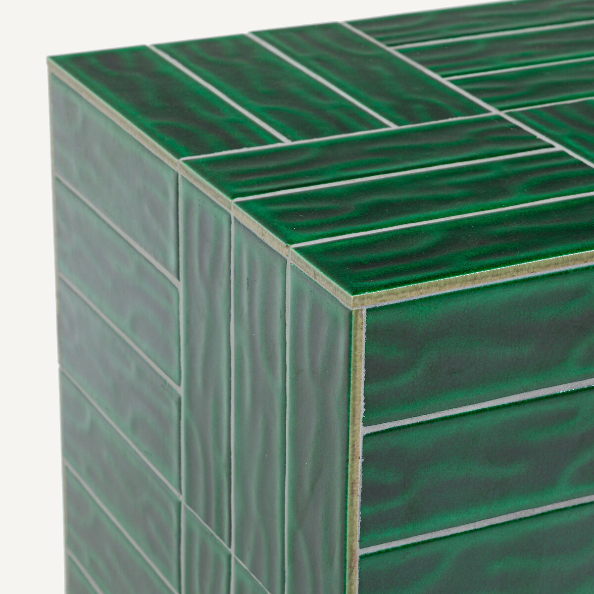 Mesa auxiliar de jardín de cerámica, DENDI verde jade, AM.PM