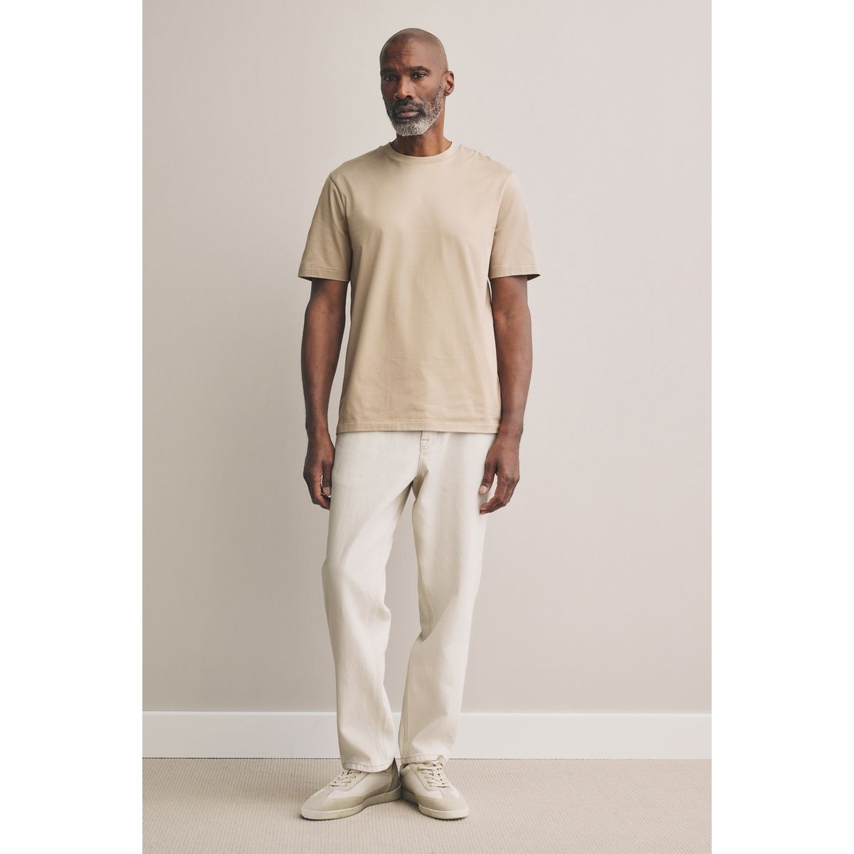 T-shirt ras du cou lot de 3 blanc/marine/pierre, NEXT