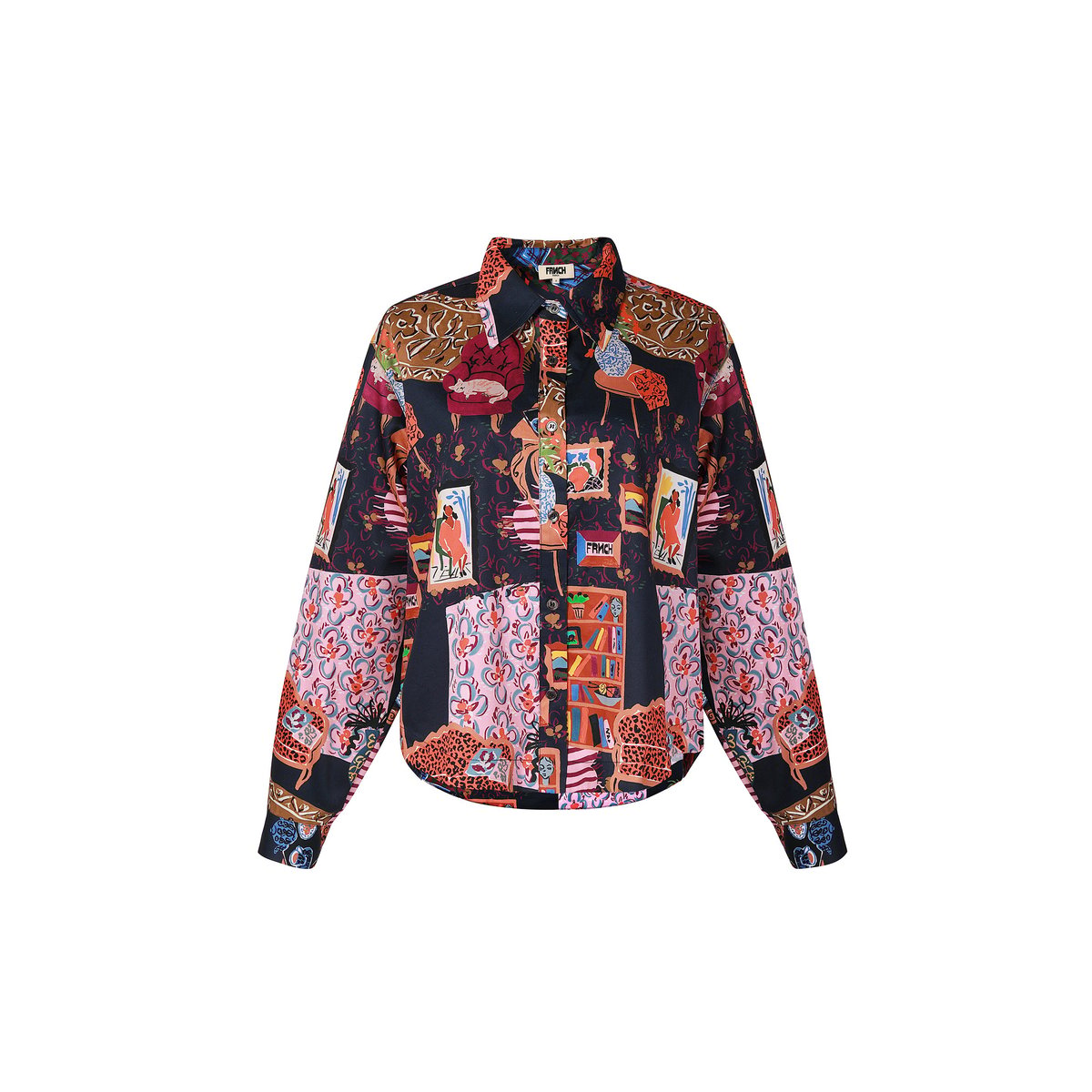 Chemise en coton SARTRE salon nuit, FRNCH