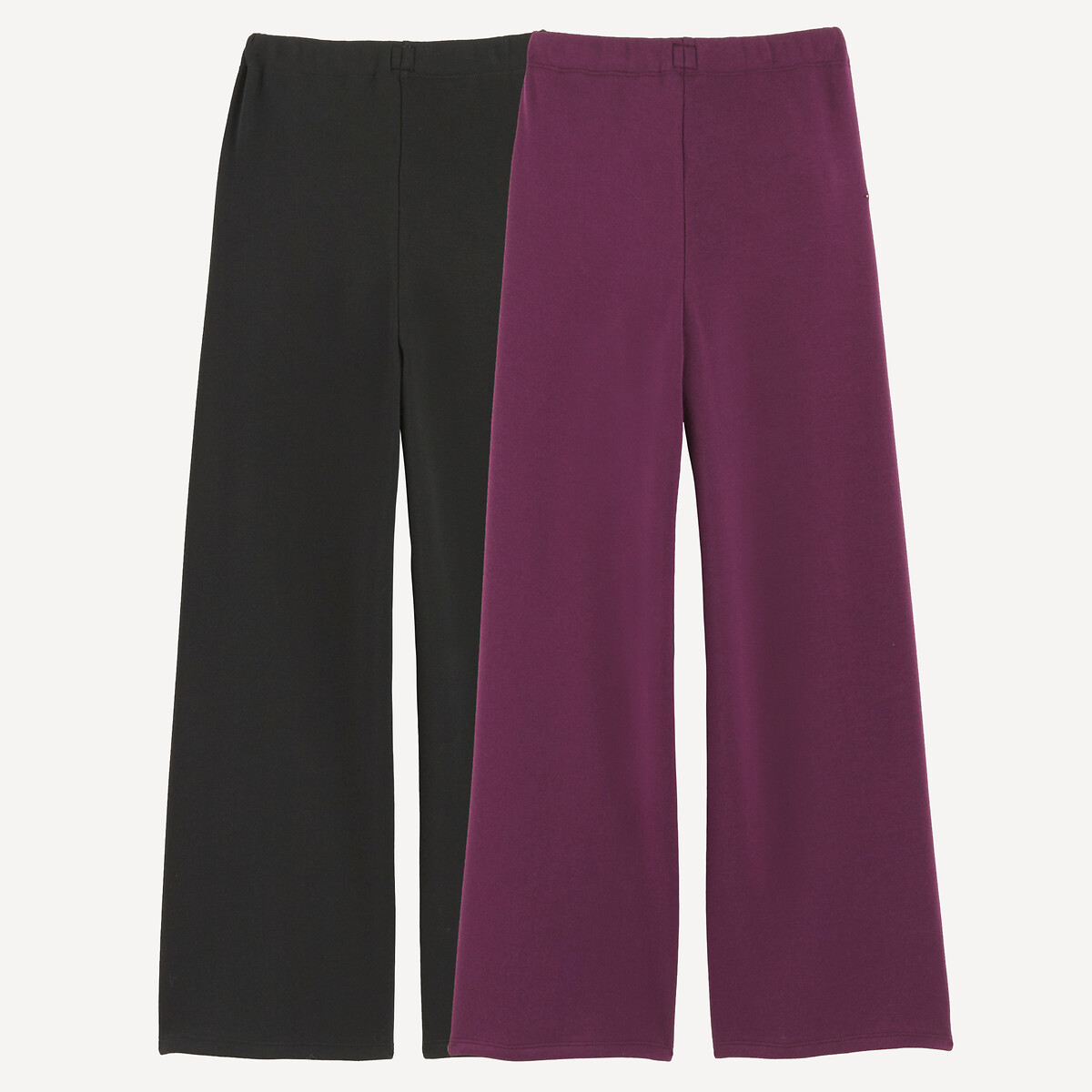 Lot de 2 pantalons larges et chauds noir + bordeaux, LA REDOUTE COLLECTIONS
