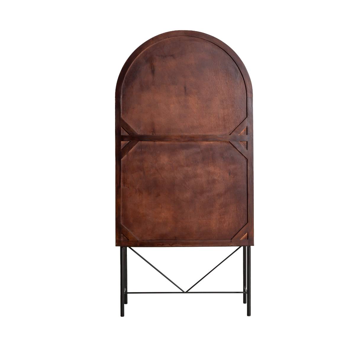 Armoire en bois de manguier ovale JULIO bois foncé, MADE IN MEUBLES
