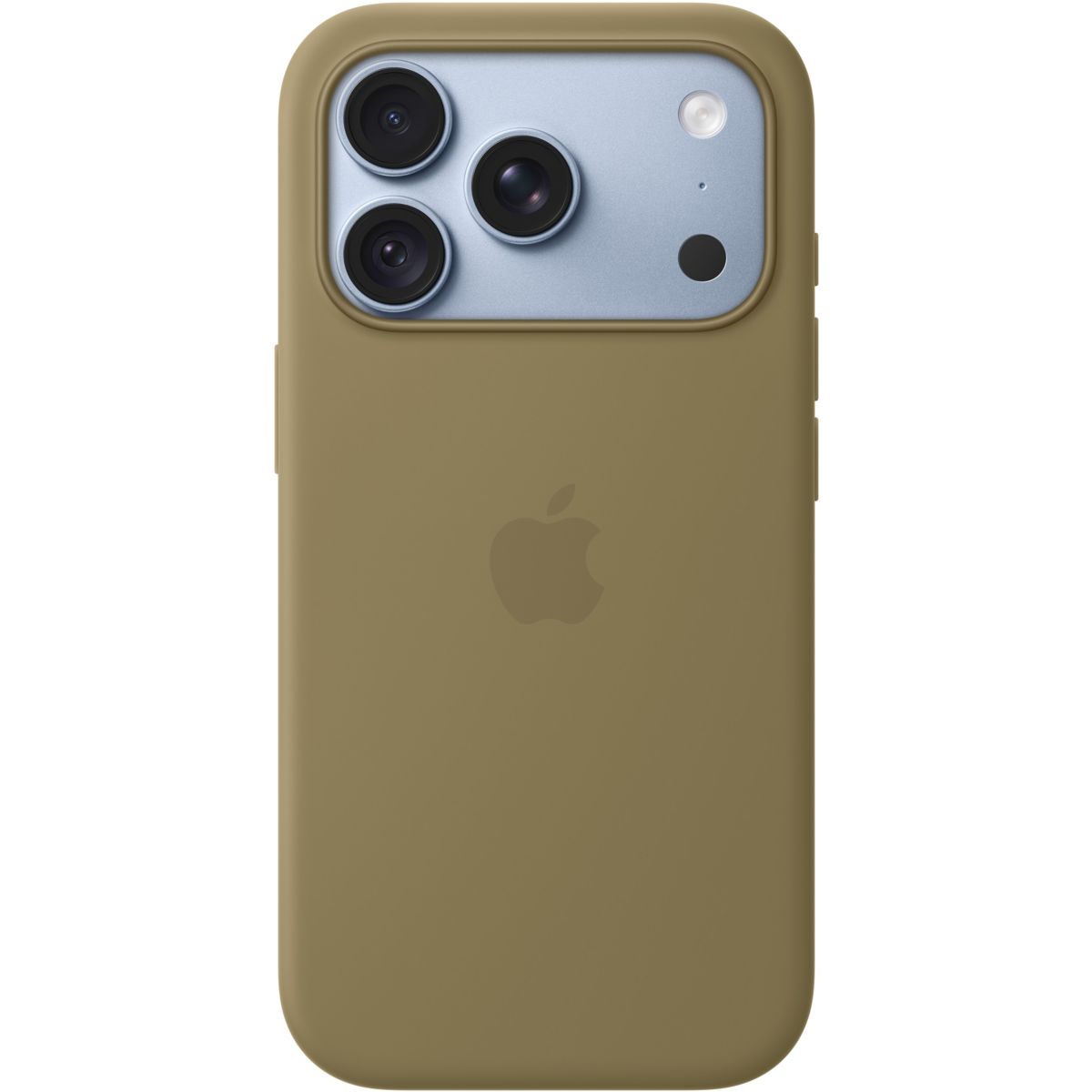 Coque iPhone 18 Pro Magsafe Olive Silicone couleur unique, APPLE