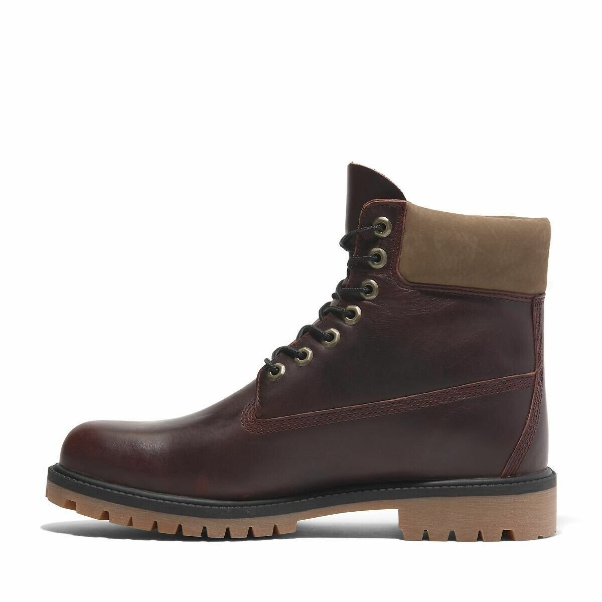 Boots cuir à lacets Heritage 6 Inch marron/bordeaux, TIMBERLAND