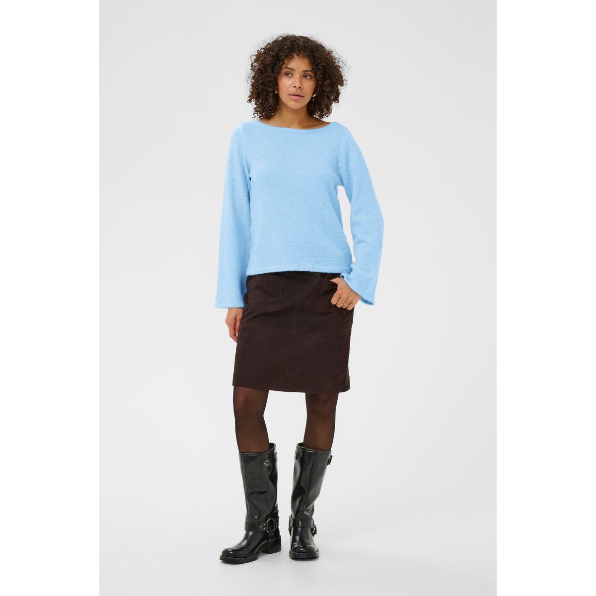 Pullover tricoté bleu windsurfer melange, KAFFE