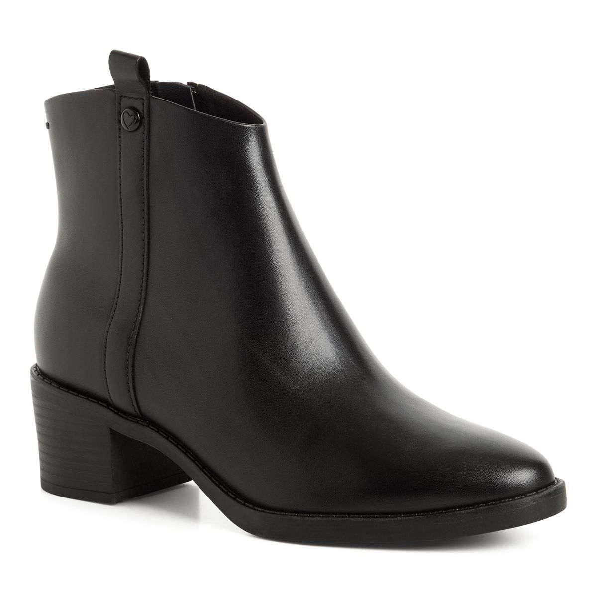 Bottine en cuir noir, MARCO TOZZI