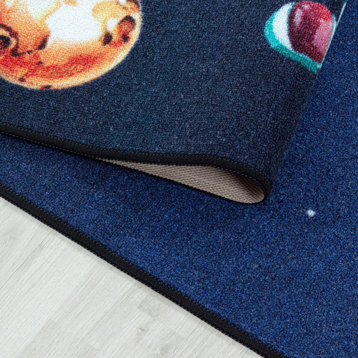 Tapis enfant jeu de l'oie PLAY bleu marine, NAZAR RUGS