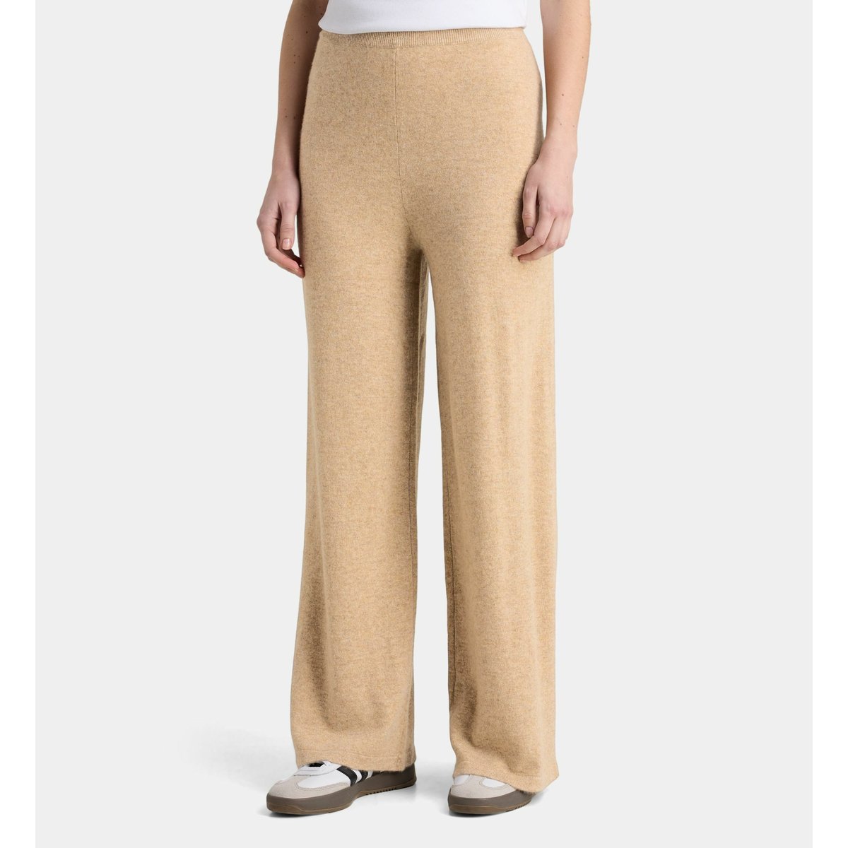 Pantalon large zalcov cachemire beige foncé, GALERIES LAFAYETTE