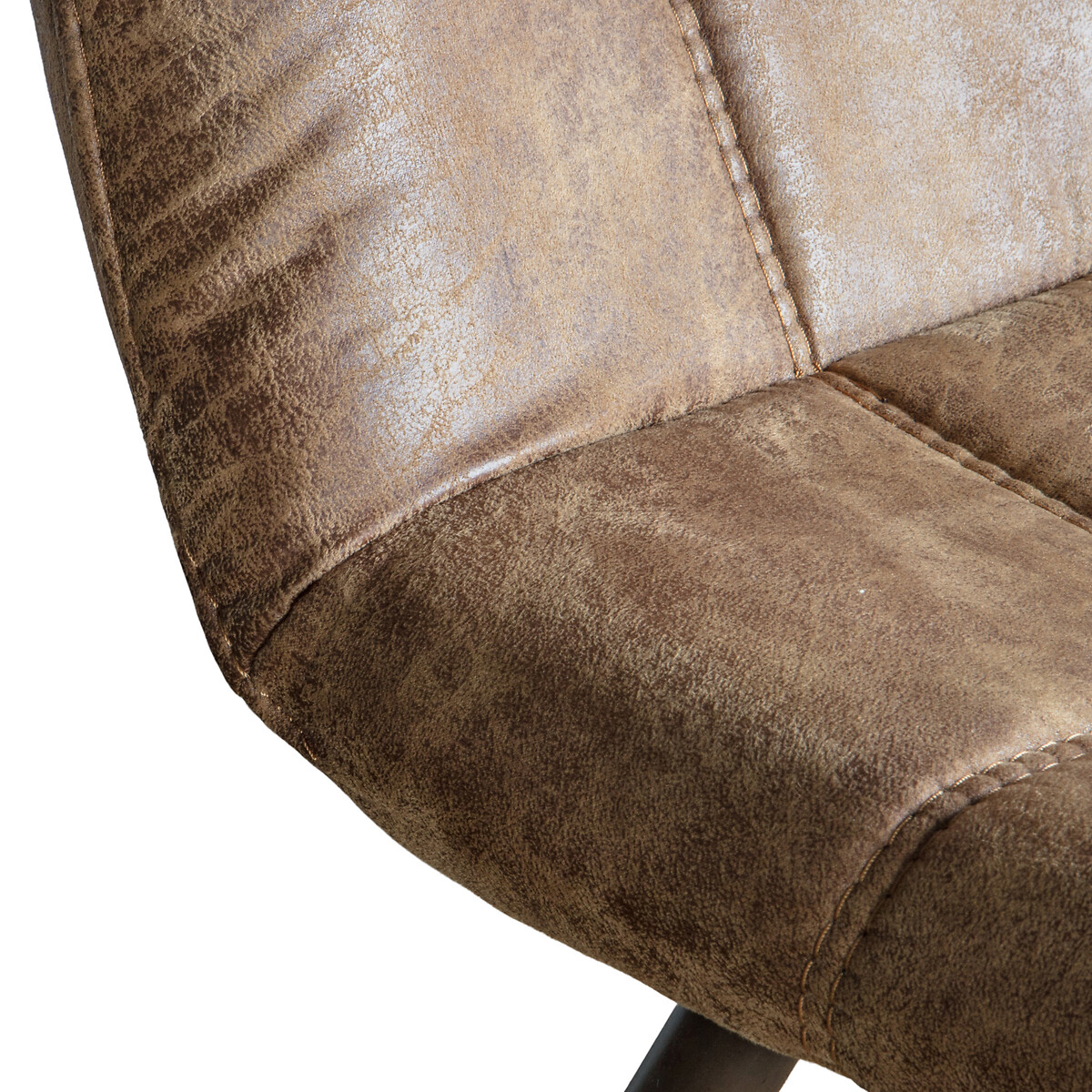 Edwin Quilted Faux Leather Dining Chairs (Set of 2) brown              , SO'HOME