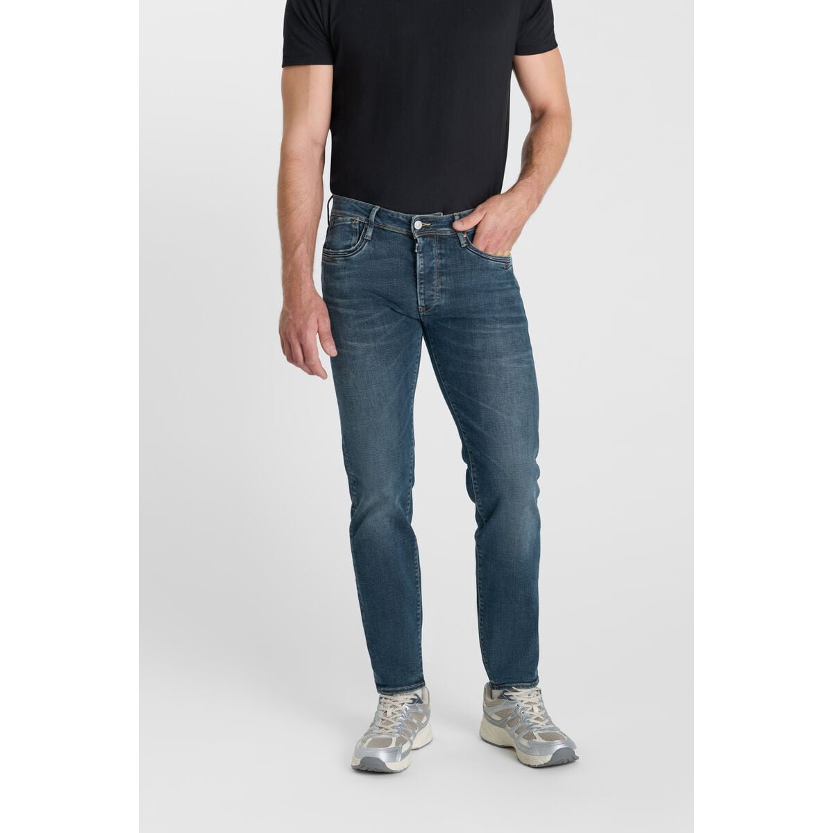 Jeans slim stretch 700/11, longueur 34 blue / khaki, LE TEMPS DES CERISES