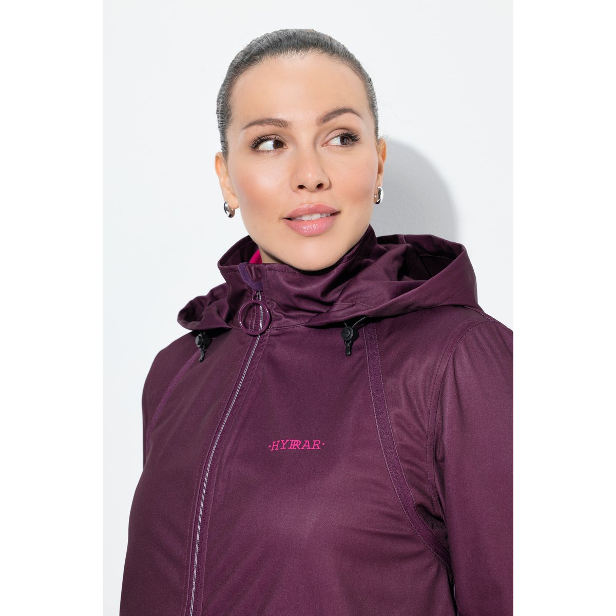 Veste technique 2-en-1 HYPRAR à capuche cerise noire, ULLA POPKEN