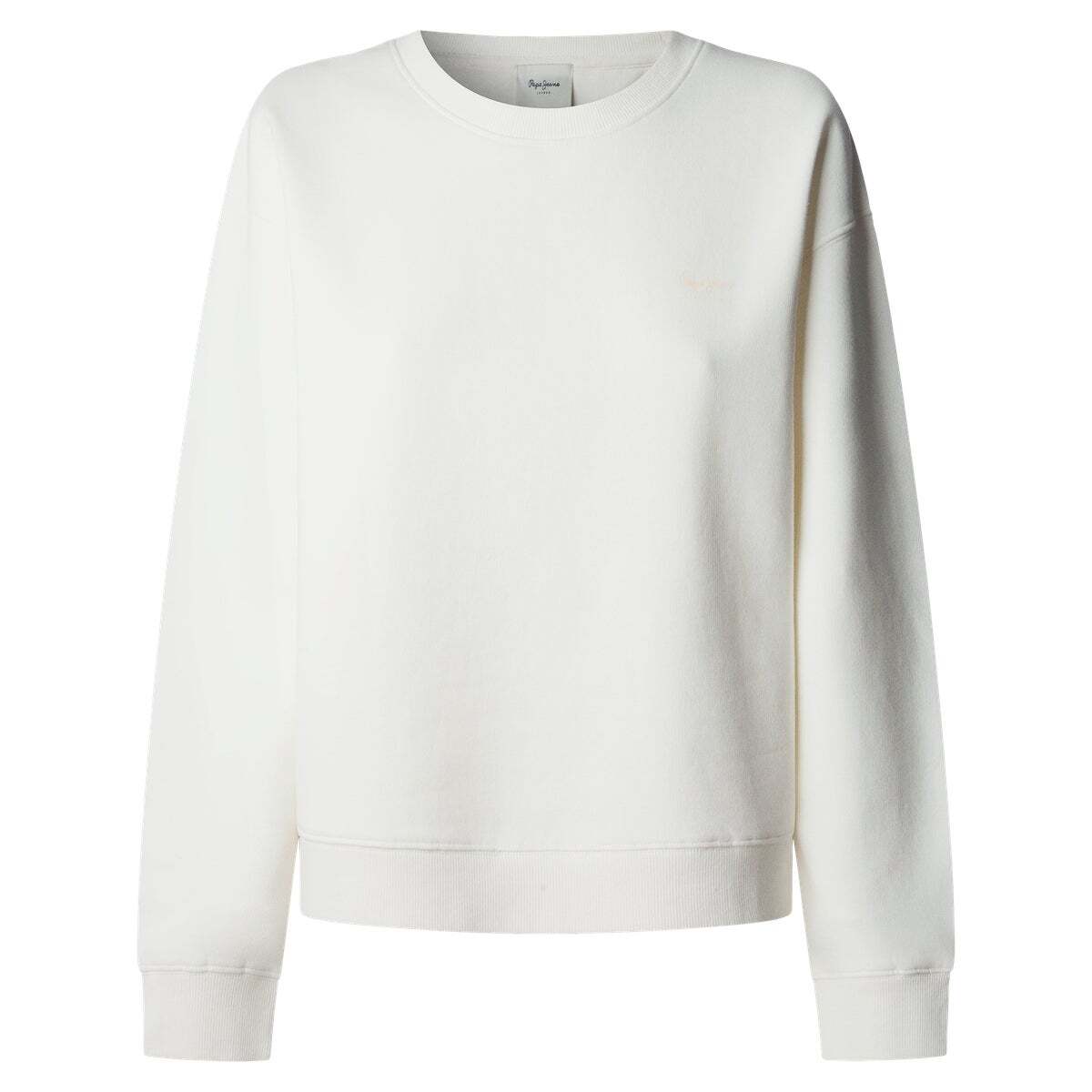 Sweat-Shirt À Col Rond Avec Logo blanche mousse, PEPE JEANS