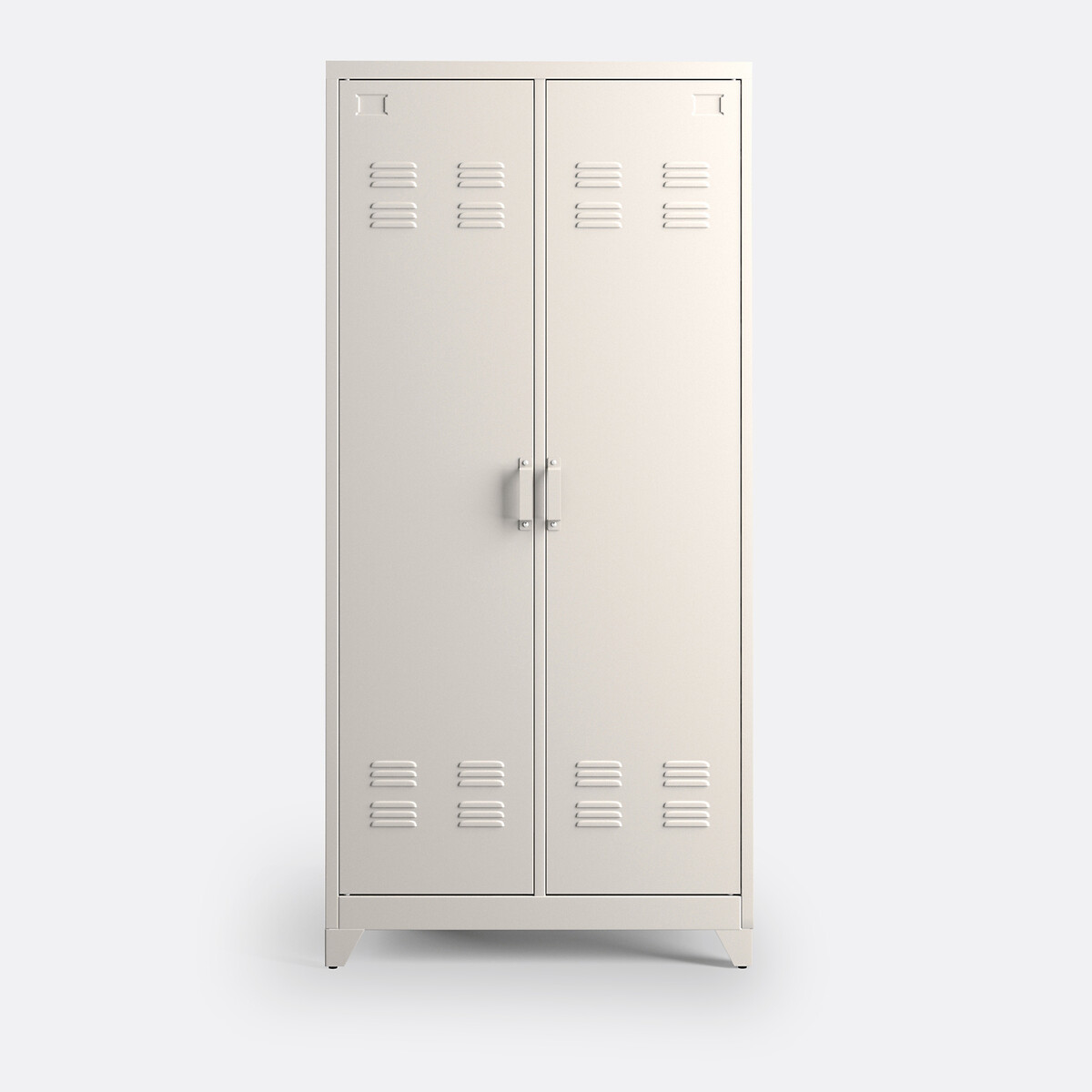 Armoire 2 portes en métal acier, HIBA galet, LA REDOUTE INTERIEURS