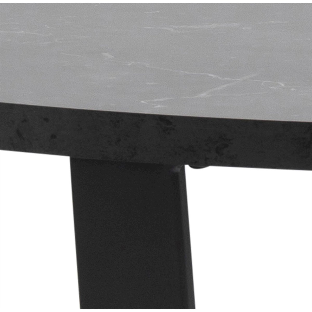 Table ronde ADHAFERA effet marbre noir effet marbre, RECOLLECTION